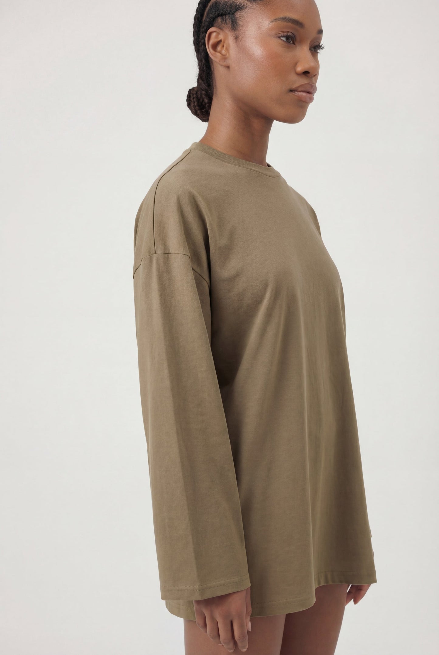 LONG TEE SHIRT - KHAKI