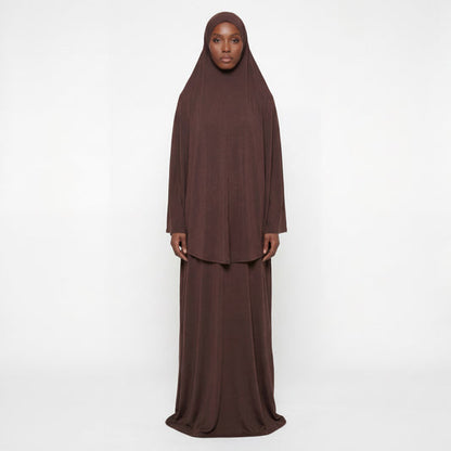 Jersey Prayer Set Marron