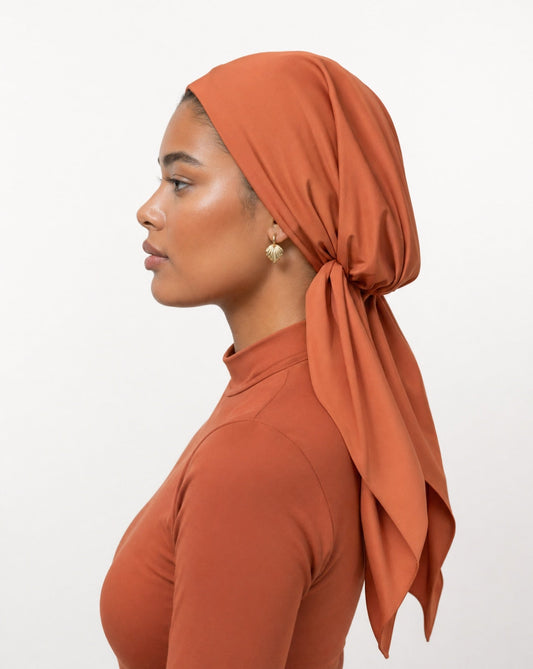 SWIMMING TURBAN - RUST